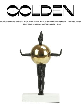 大理石书房卡通人物艺术风摆件