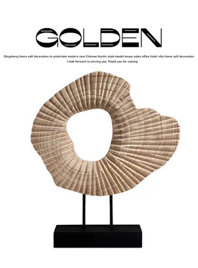 树脂雕塑摆件样板间客厅装饰品酒店民宿桌面玄关软装抽象工艺品