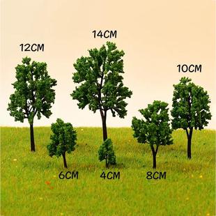 5棵模型树4-12cm沙盘场景diy仿真绿树树木街道马路装饰成品小树