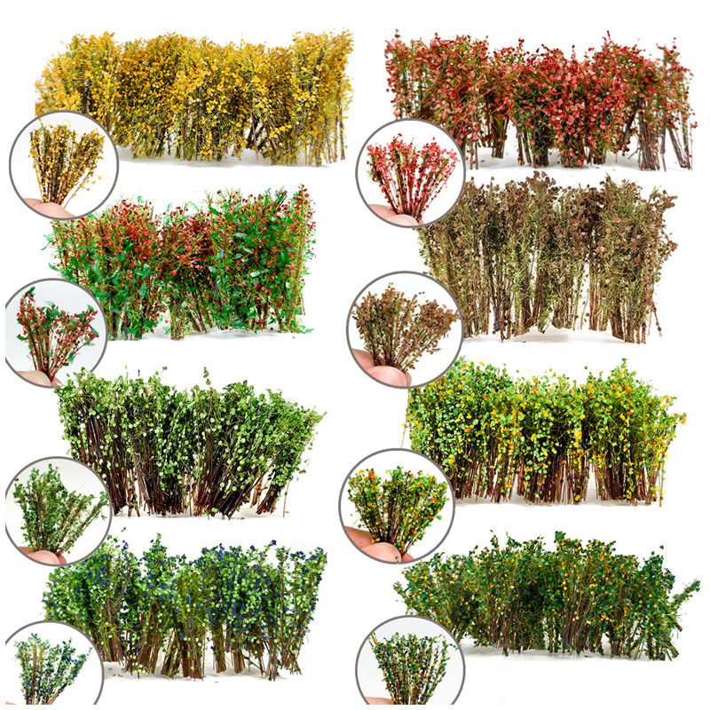 仿真灌木丛模型植物植被diy手工草丛 微缩场景沙盘建筑情景材料