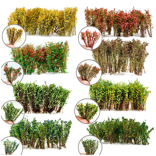 仿真灌木丛模型植物植被diy手工草丛 微缩场景沙盘建筑情景材料