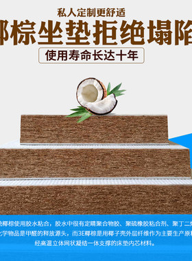 定做天然椰棕沙发坐垫海绵塌塌米垫加硬沙发垫组合贵妃环保坐垫