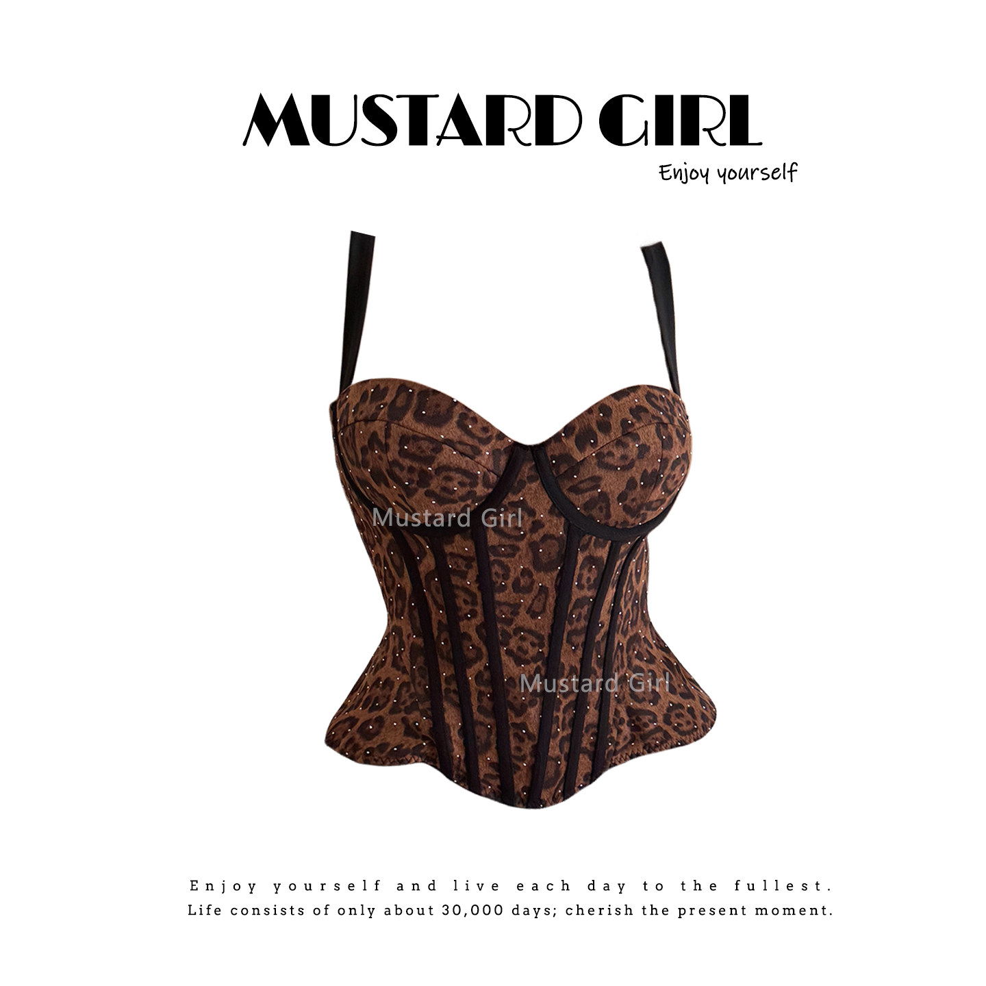 辣妹豹纹性感吊带背心女秋冬内搭欧美修身束腰绑带胸衣鱼骨短上衣,女装/女士精品,背心吊带,淘宝优惠券,粉丝福利购,淘宝优惠卷