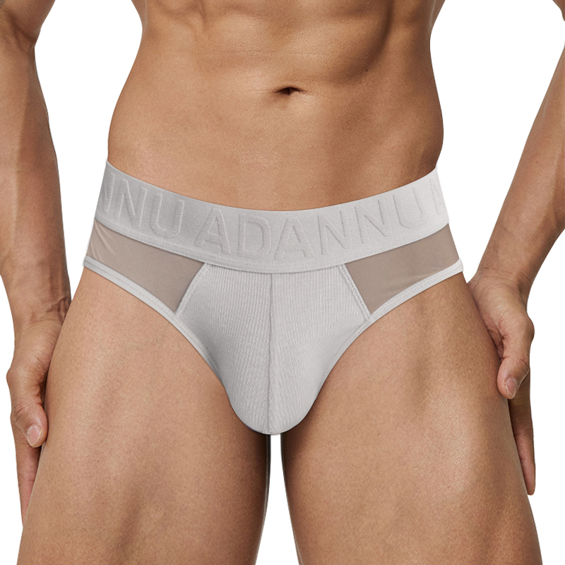 男士三角裤冰丝网纱半透明性感