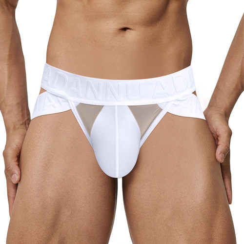 男士内裤性感冰丝透明单层三角裤