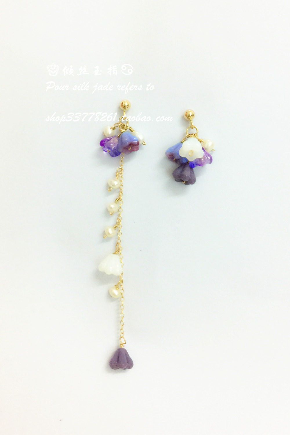 繁花日网紫色花朵14k包金女