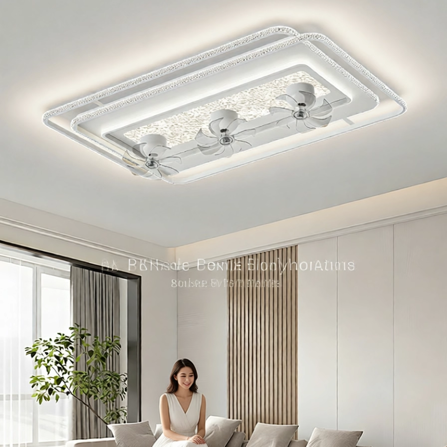 客厅风扇灯2025新款护眼卧室儿童房餐厅灯全光谱吸顶灯主卧吊扇灯