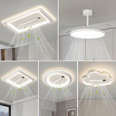 现代简约无叶风扇灯全光谱护眼