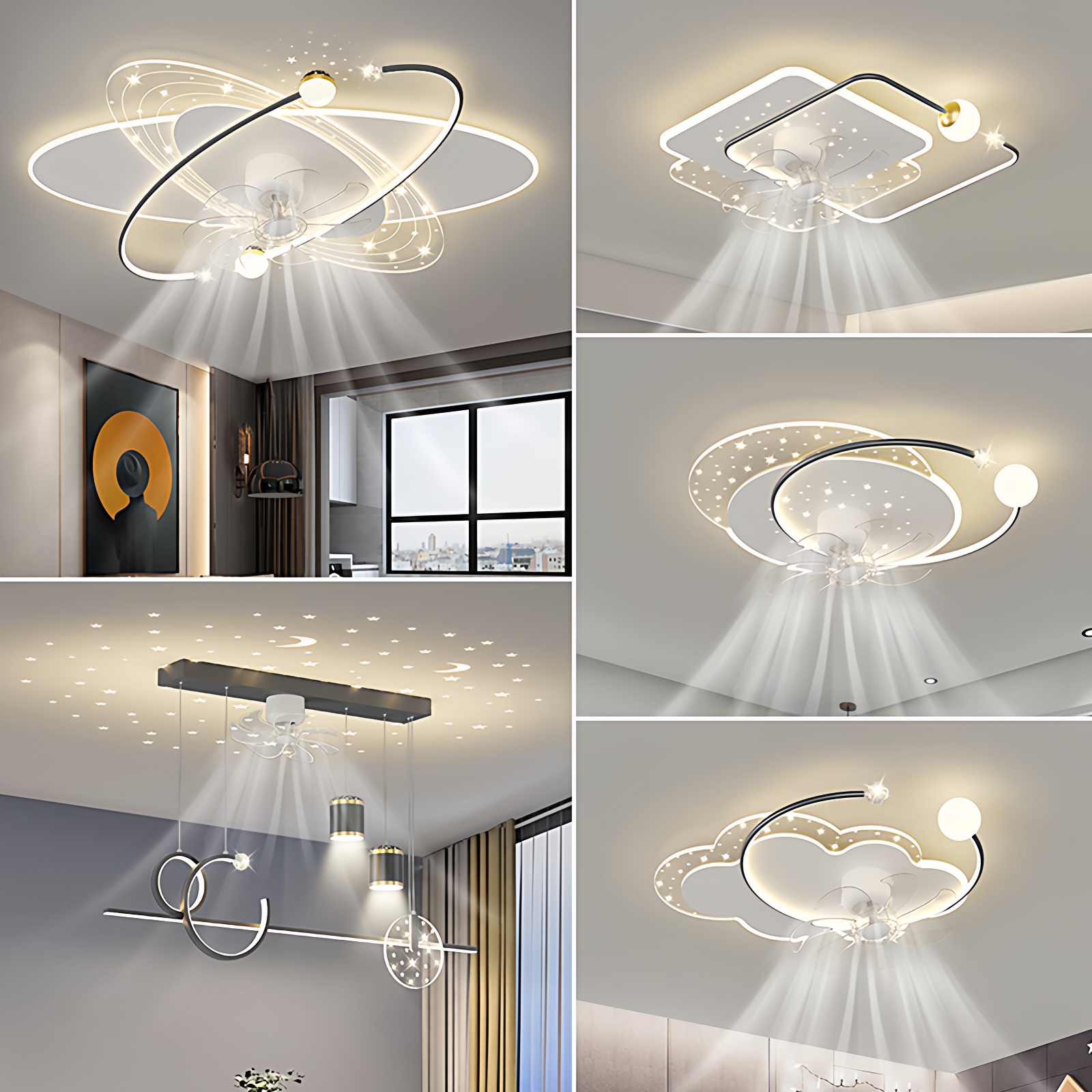 智能风扇灯2025新款客厅灯具套餐