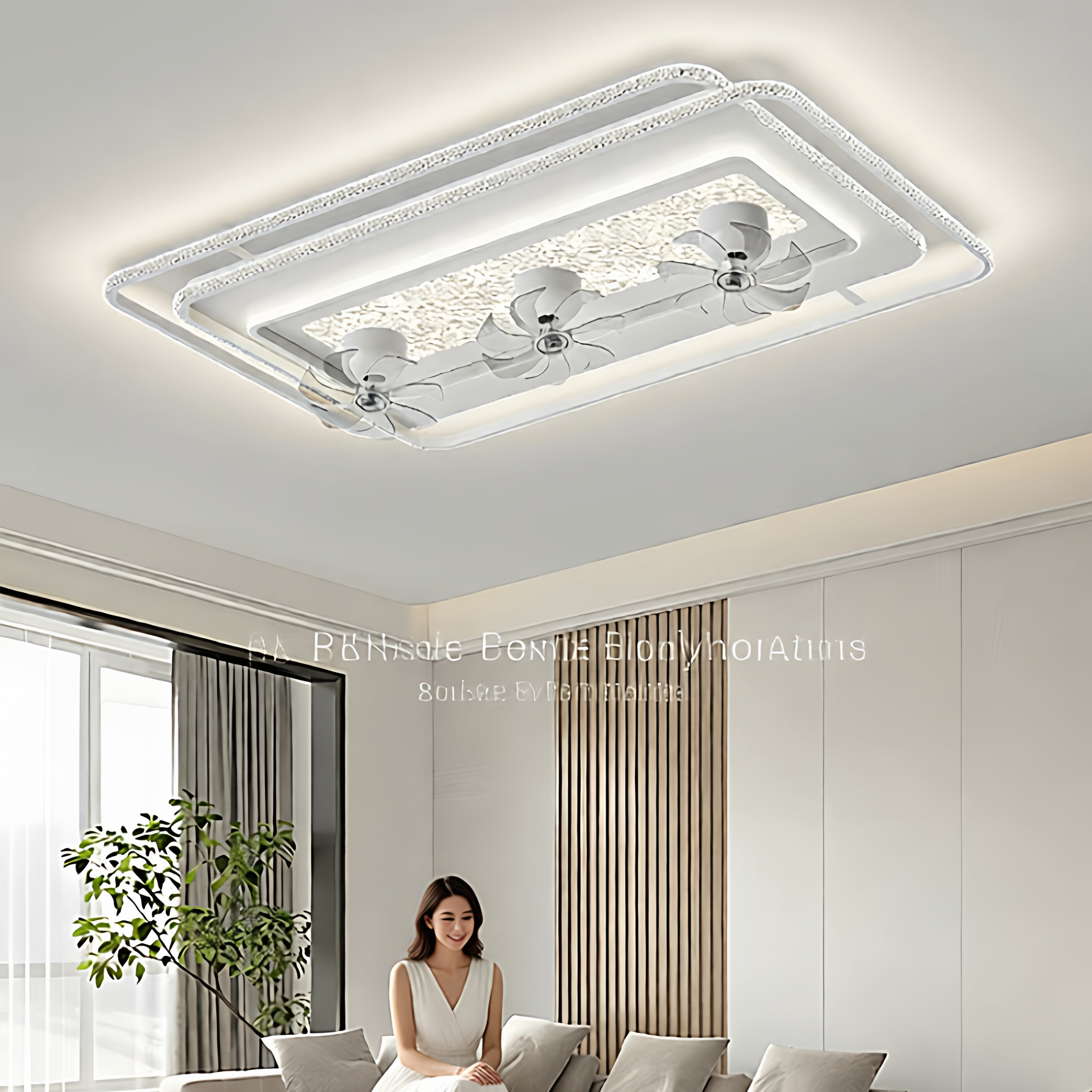 2025新款护眼儿童房风扇灯