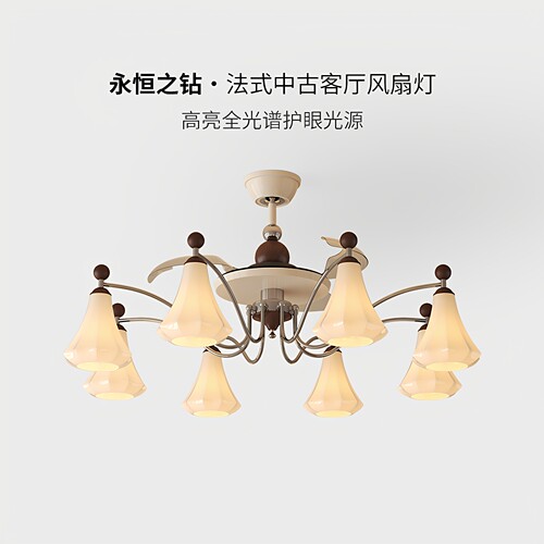 2026新款宋氏美学客厅吊扇灯卧室无叶风扇灯复古一体禅意餐厅吊灯 - 封面