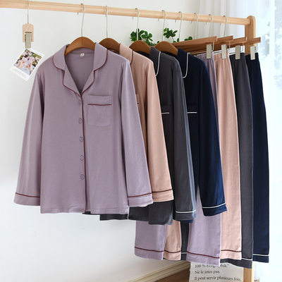 情侣睡衣春秋款纯棉长袖套装