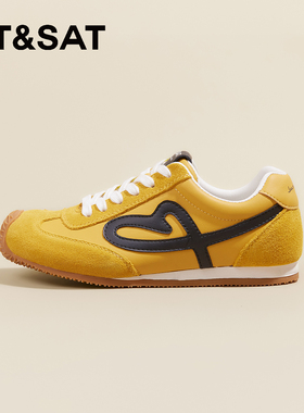星期六黄色德训鞋女2026新款复古百搭舒适休闲鞋