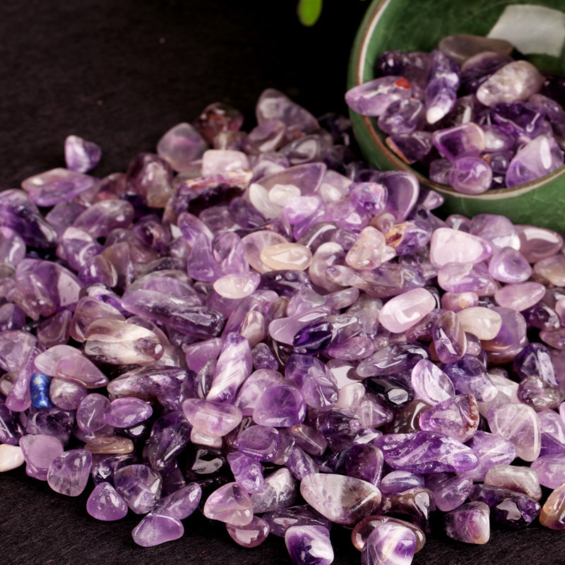 广缘德开光天然水晶碎石天然碎石摆件消磁招财净化供奉