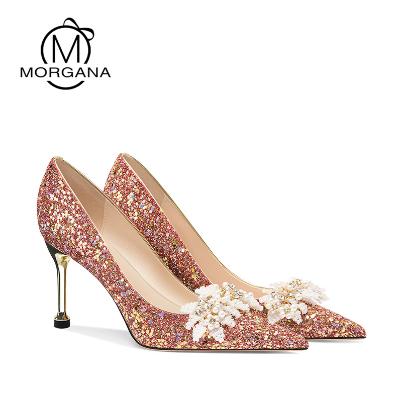 轻奢婚鞋  可拆卸配饰  一鞋两穿