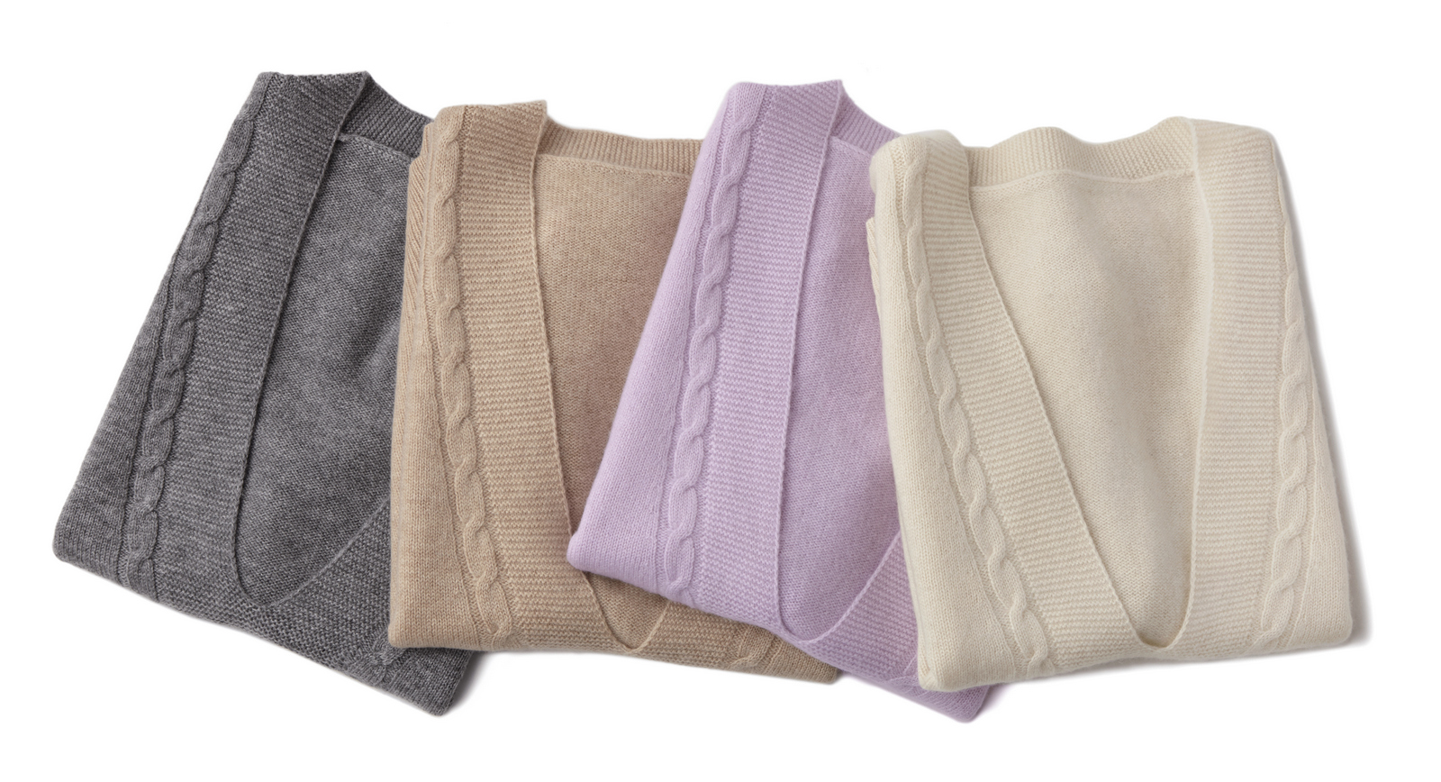 100%山羊绒套头V领宽松针织马甲