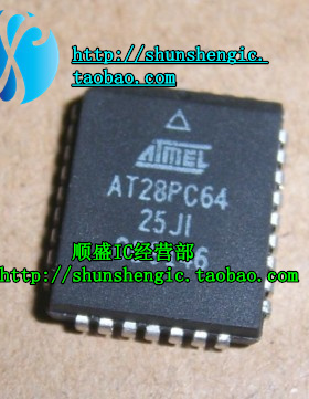 全新AT28C64-25JI AT28C64B-15JU 25JC PLCC32  可代烧录