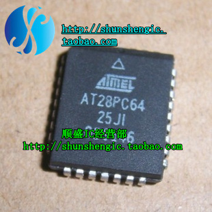 全新AT28C64-25JI AT28C64B-15JU 25JC PLCC32 可代烧录