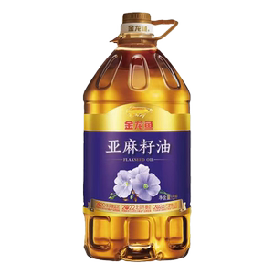 金龙鱼亚麻籽油KING'S冷榨5L食用油家用炒菜α亚麻酸低温冷榨5升