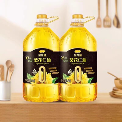 【达播专用】金龙鱼e朵葵花葵花仁油4L×2食用油