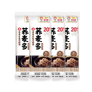 金龙鱼荞麦多麦芯挂面150g*4袋粗粮面杂粮面