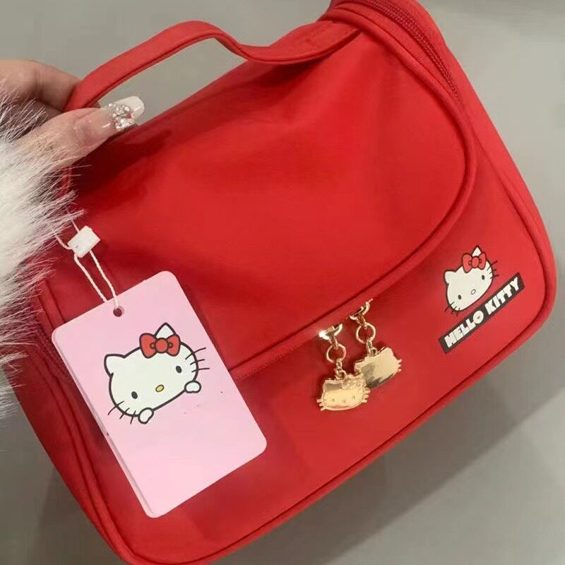 hellokitty化妆包旅行化妆包大容量便携洗漱包手提可爱防水手提包