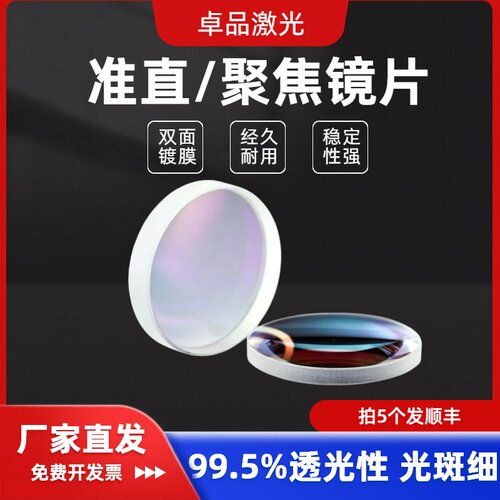 激光手持焊聚焦镜片D20*4.5-F150超强伟业准直CT3F60石英平凸透镜