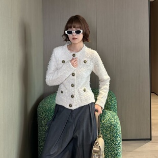 BC高端针织开衫女秋冬季2025新款毛衣外套法式名媛千金轻奢上衣潮