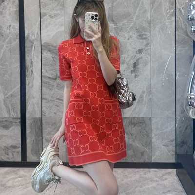 红色连衣裙女蛇年衣服过年战袍