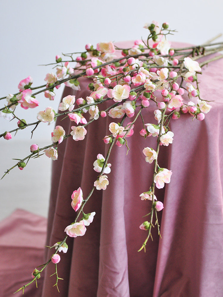清货  仿真梅花套装 中式风格仿真花艺 桌摆装饰花材 绢布假花