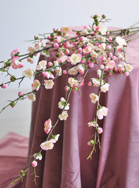 清货  仿真梅花套装 中式风格仿真花艺 桌摆装饰花材 绢布假花