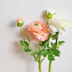 仿真花绢花 清货轻瑕 短枝陆莲 清新自然风格 饰花材 桌摆装
