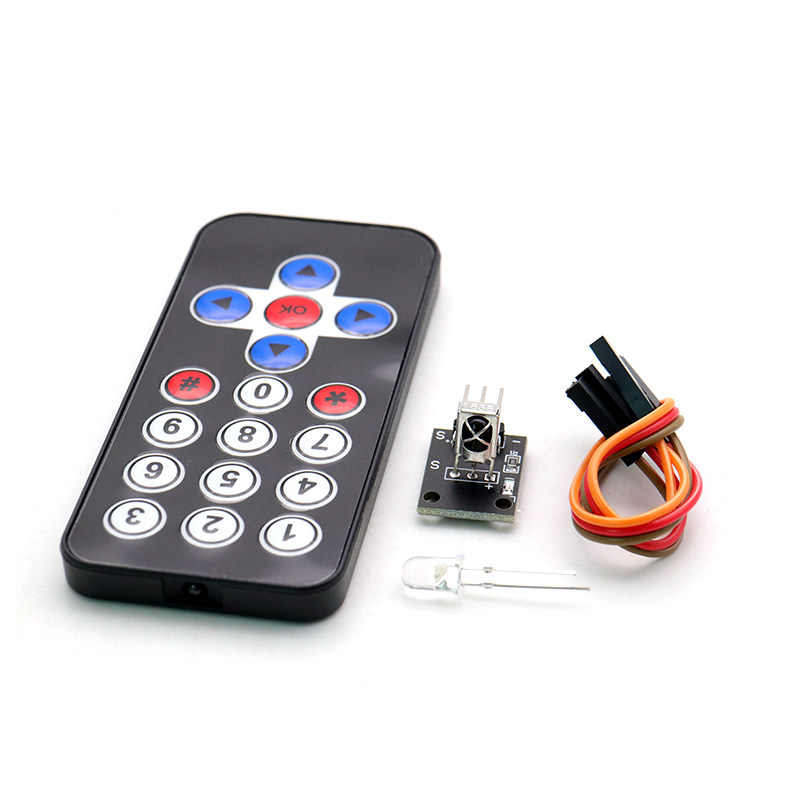 红外无线遥控套件 黑色红外遥控器 接收板 3件套 红外扩展