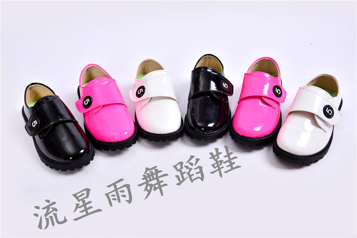 新品男童学生黑色演出皮鞋