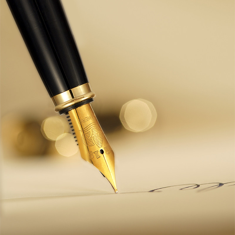 hero/英雄钢笔庆典1978 金版英雄牌纪念笔套装礼盒装礼物送礼练字免费