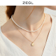 ZEGL天然淡水珍珠项链女双层叠戴颈链轻奢小众高级法式 春夏配饰品