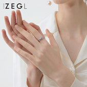 ZENGLIU交叉戒指女轻奢小众设计精致简约冷淡风个性 秋冬食指戒子