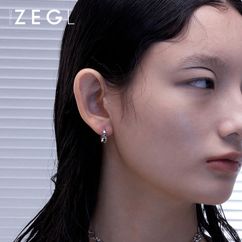 ZEGL素圈耳环轻奢高级感