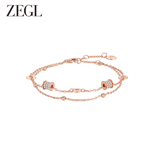 ZEGL925银小蛮腰叠戴手链