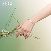 碎冰冰银镯子秋冬毕业季 ZEGLS999纯银手镯女款 高级感足银新款 礼物