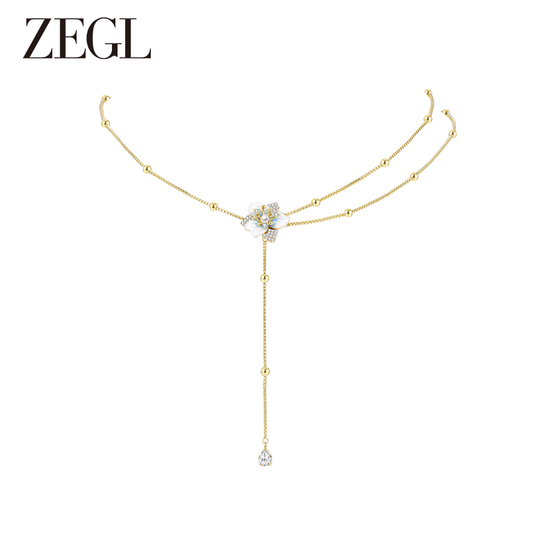 ZEGL原创蓝雾小花系列项链