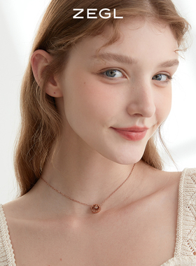 ZENGLIU设计师罗马数字轻奢项链女潮高级小众锁骨链气质圆环吊坠