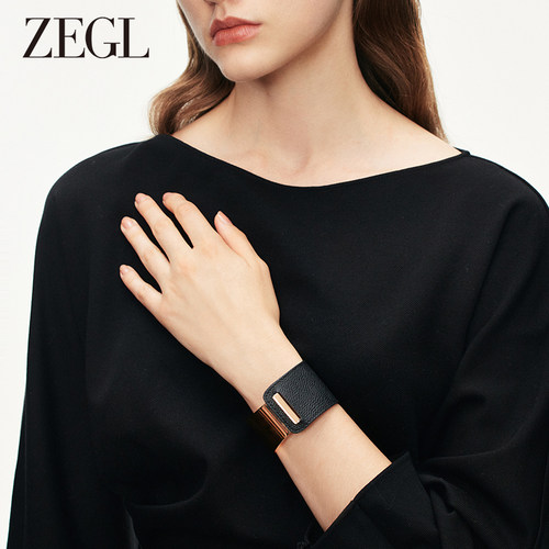 ZEGL玫瑰金撞色手镯女款