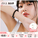 ZEGL黑曜石手串女925纯银串珠手链手绳2024年新款 黑色闺蜜手饰品