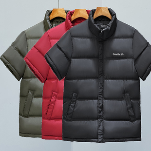 男装 爸爸装 棉马甲短袖 棉马夹厚款 棉坎肩立领 棉背心护肩款 秋冬大码