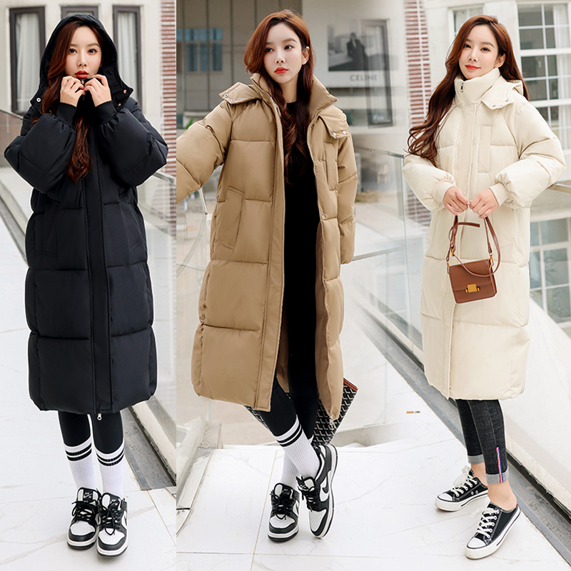 中长款过膝韩版宽松羽绒棉服棉袄