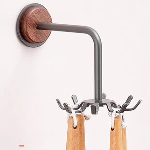 厨房旋转挂钩壁挂式置物架厨具收纳架锅铲勺子铲子挂架免打孔架子