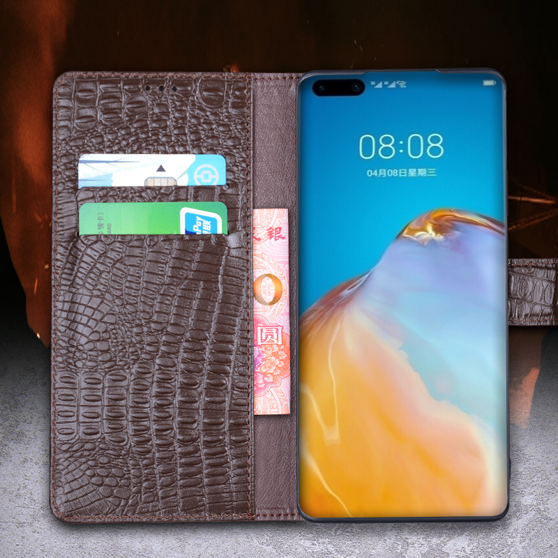 【手工制作】适用华为P40手机保护套真皮商务P40Pro高档大气P40Pro+时尚轻奢支架设计p40个性简约手机套男女