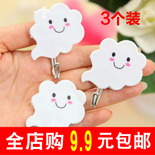 白色强力贴墙壁挂钩超粘勾钩可爱创意家用特小号少女心防水承重大