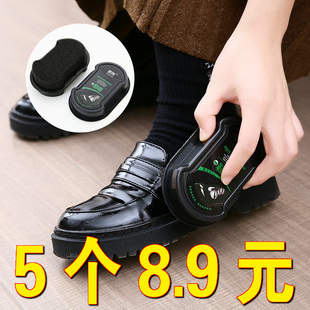 海绵鞋蜡擦鞋神器鞋刷二合一橡皮擦鞋油专用布擦皮鞋无色通用家用